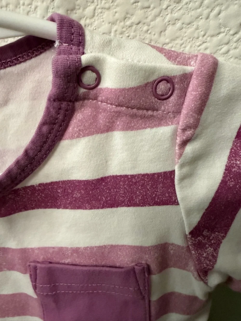 Little Bipsy Watercolor Striped Shorty Dusty Plum Size 12-18 months